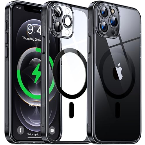 Coque iPhone 12 Pro MagSafe transparente noire pour une utilisation active au quotidien