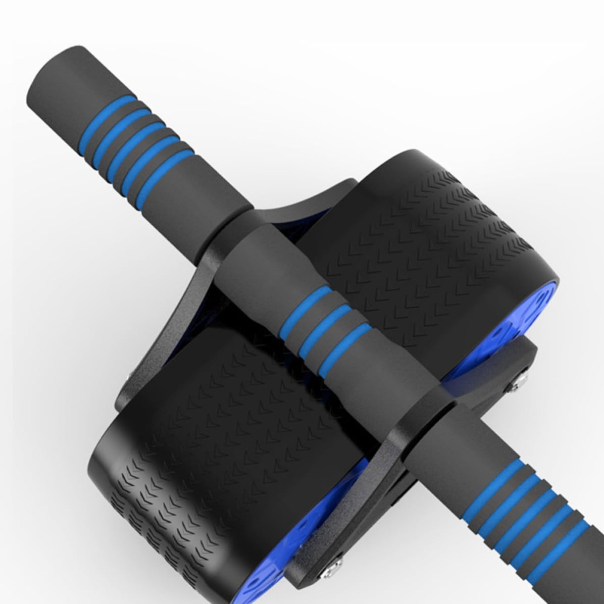 NUOBESTY Rodillo para Ejercicios Abdominales Automático Retroceso, Rueda de Abdominales, Abs y Goma, Azul, para Entrenamiento de Resistencia y Fitness, Mujeres y Profesionales