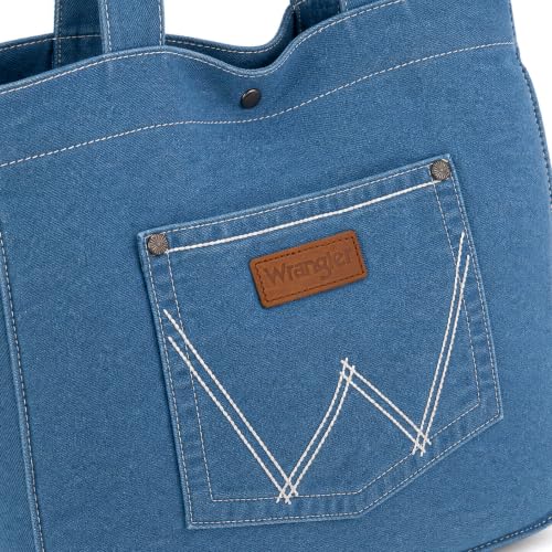 Image of Montana West Wrangler Denim Tote Bag for Women Purses for Work Travel Everyday