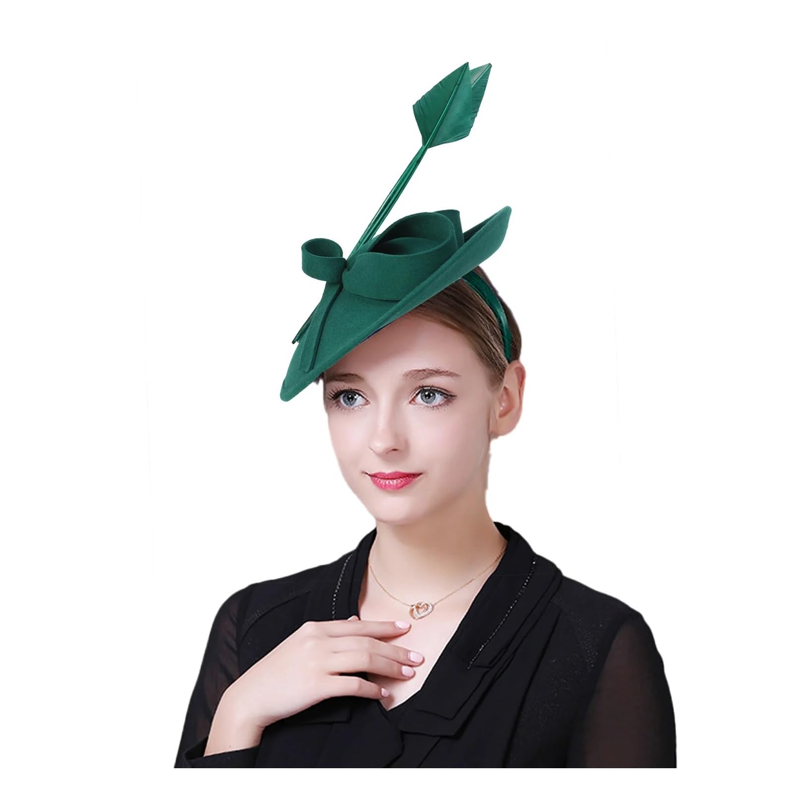 Cappello Da Sposa Eleganti cappelli Fedora for donna, da sposa, a tamburello rossi e blu, cerimonia Per Le Donne