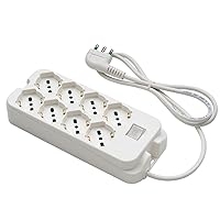 Fme Multipresa 8 Posti Quadrata Bipasso+Schuko C/Int. Bianca 404