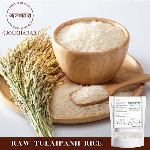 Image of JOLKHABAR | TULAIPANJI RICE | TULAI PANJI CHAL | TULAIPANJI CHAWAL | Bengali Aromatic Short Grain | GI Tagged Rice | Perfect for Bhog, Khichuri, Payesh & Pulao | Taste of Bengal | 950g Pack