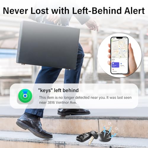 Air Schlüsselfinder Tag 4er Pack, Smart Air Tracker Tag Kompatibel mit Apple Wo ist APP (nur iOS), Koffer Tracker für Gepäck/Taschen/Key, Batterielebensdauer EIN Jahr, IP67 wasserdicht