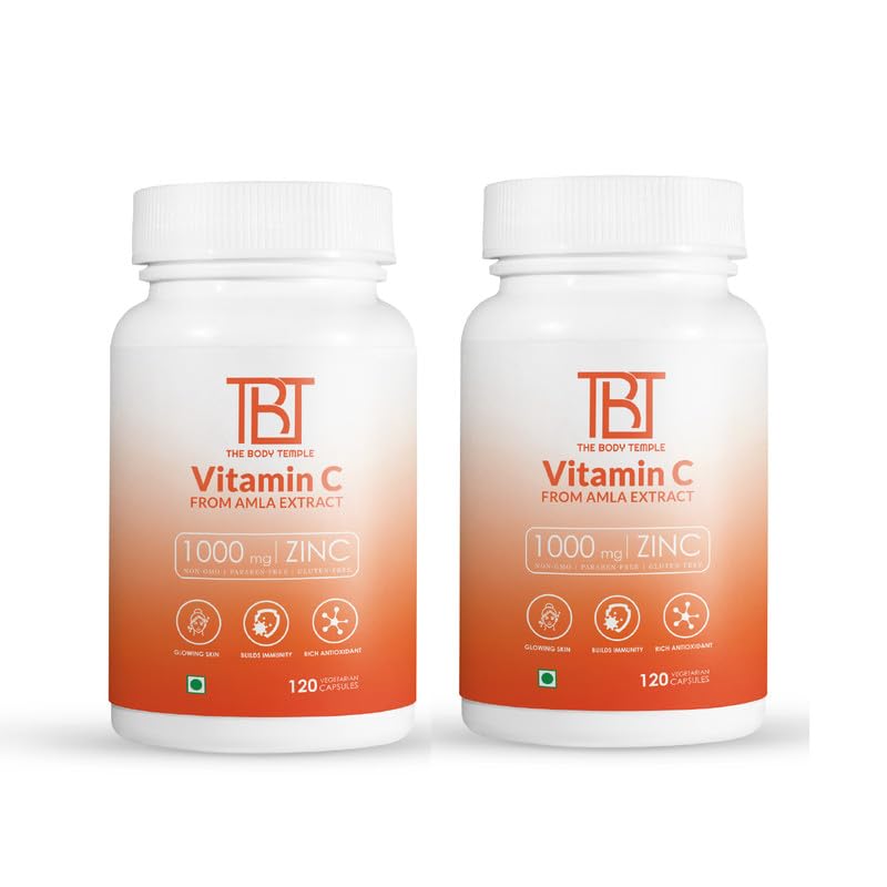 The Body Temple Vitamin C from Amla Extract | Powerful Antioxidant & Immune Support | Enhances Skin Health & Collagen Production 60 Capsules (Pack of 2) (B0DG3YNBFL) Amazon Price History, Amazon Price Tracker