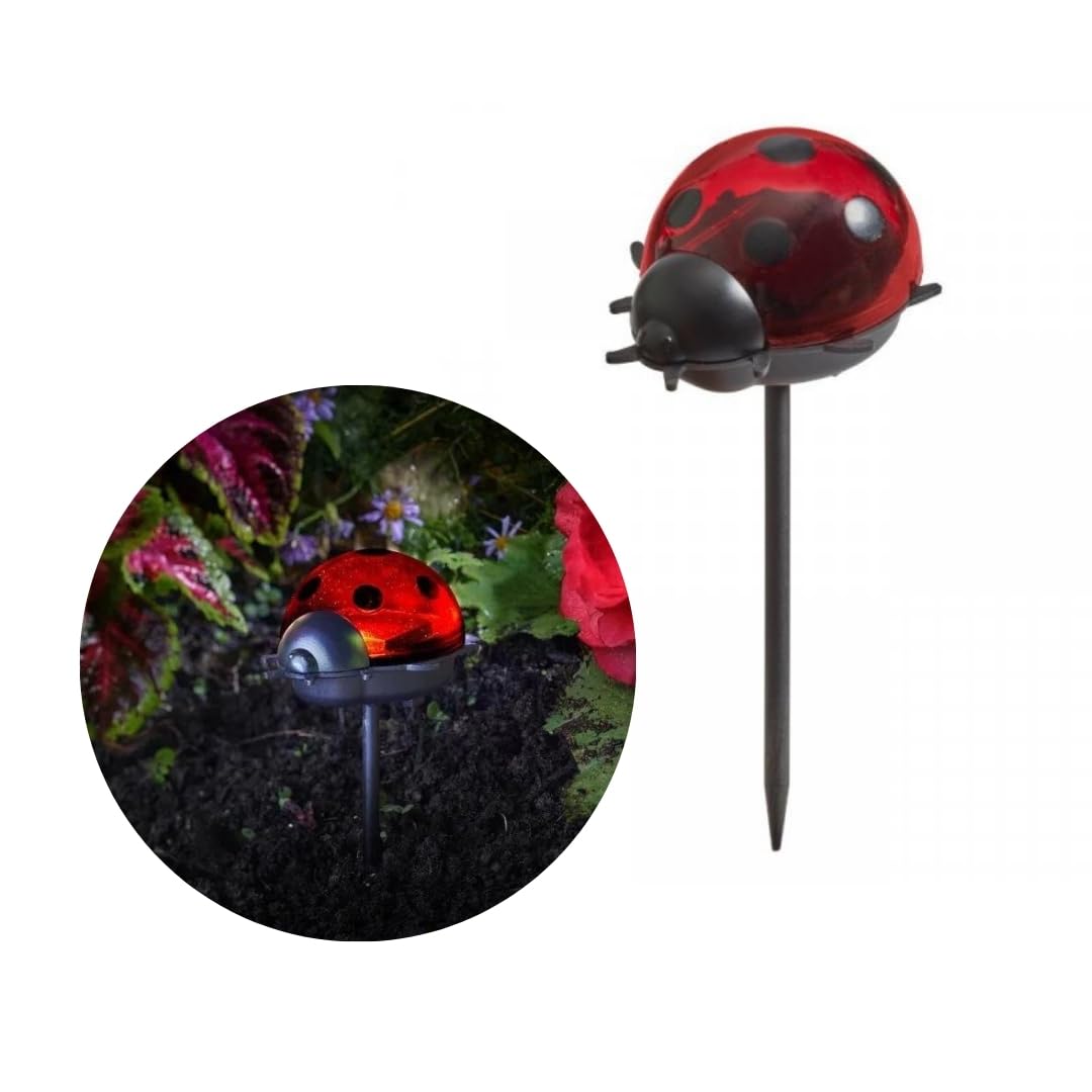 Set Di 6 Luci Solari A Forma Di Coccinella Per Giardino, Decorazione Esterna Con 8 Modalità Di Illuminazione, IP65, Regalo Originale