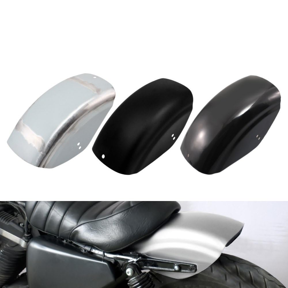 Parafango moto Parafango posteriore piatto corto per moto per Harley per Sportster XL per Custom 883 1200 48 72 Iron Super Low Bobber per Racer(Matte black)