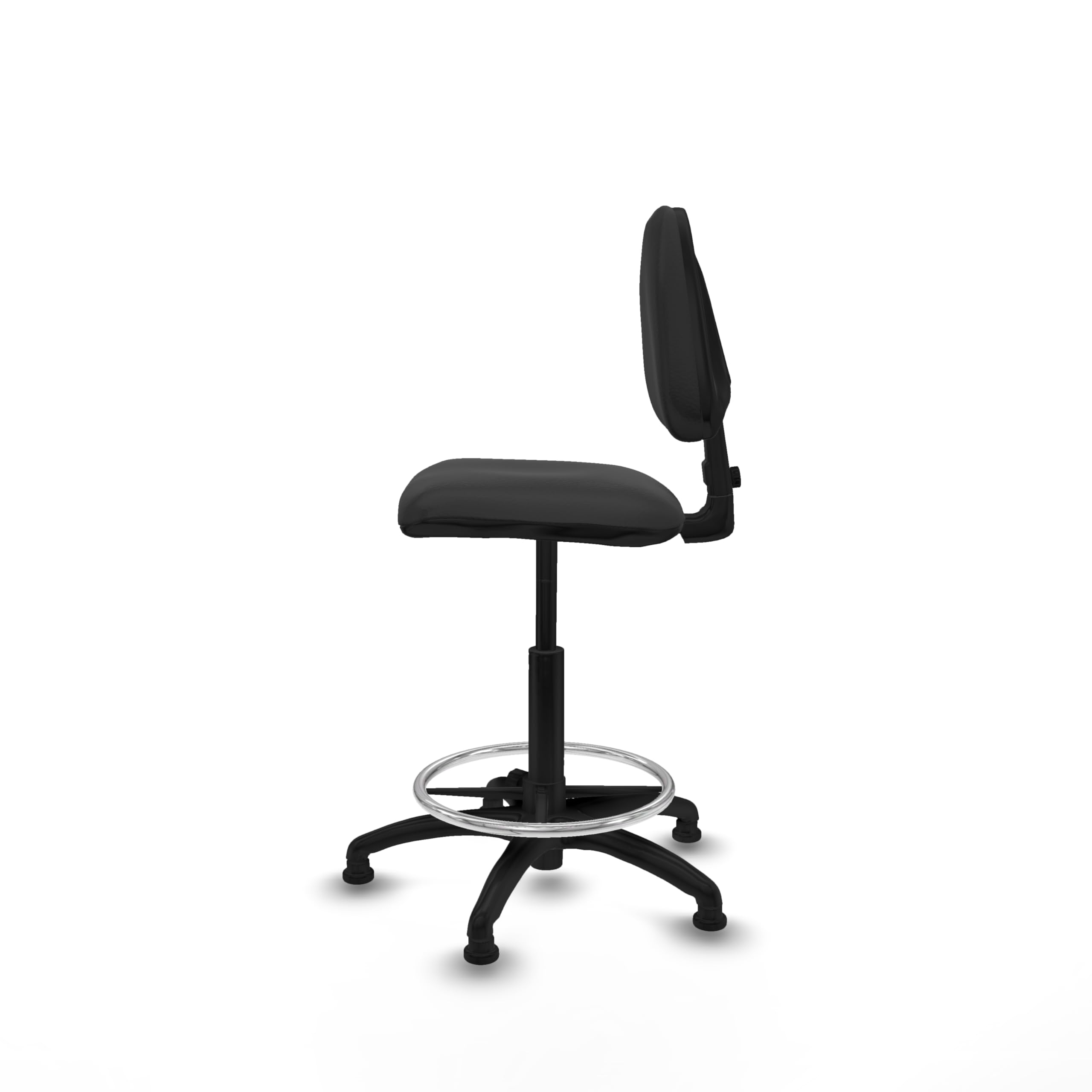 Piqueras y Crespo Taburete Isso: Ideal para 4-6 Horas de Uso, con Respaldo Regulable en Altura y Mecanismo de Contacto Permanente, Taburete de Trabajo y Taller mecánico -