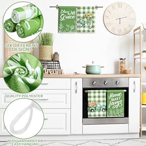 Mixweer6pcsspringkitchentowels16x24inchgreenfloraldishtowelsbuffaloplaidhandtowelsabsorbenthellospringtruckteatowelsdishclothsforspringkitchenbathroomdecor  Urban Country Home Decor Mixweer 6 pcs spring kitchen towels 16 x 24 inch green floral dish towels buffalo plaid hand towels absorbent hello spring truck tea towels dish cloths for spring kitchen bathroom decor  urban country home decor