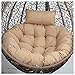 bAIWaNG Poduszka na fotel huśtawkowy do hamaka, pogrubiona, duża poduszka na krzesło jajkowe, poduszki do wiszącego kosza (tylko poduszka na krzesło), khaki, 125 cm