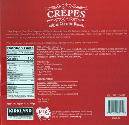 LOC Maria Style Crepes au Chocolat 546g/19.3 Oz