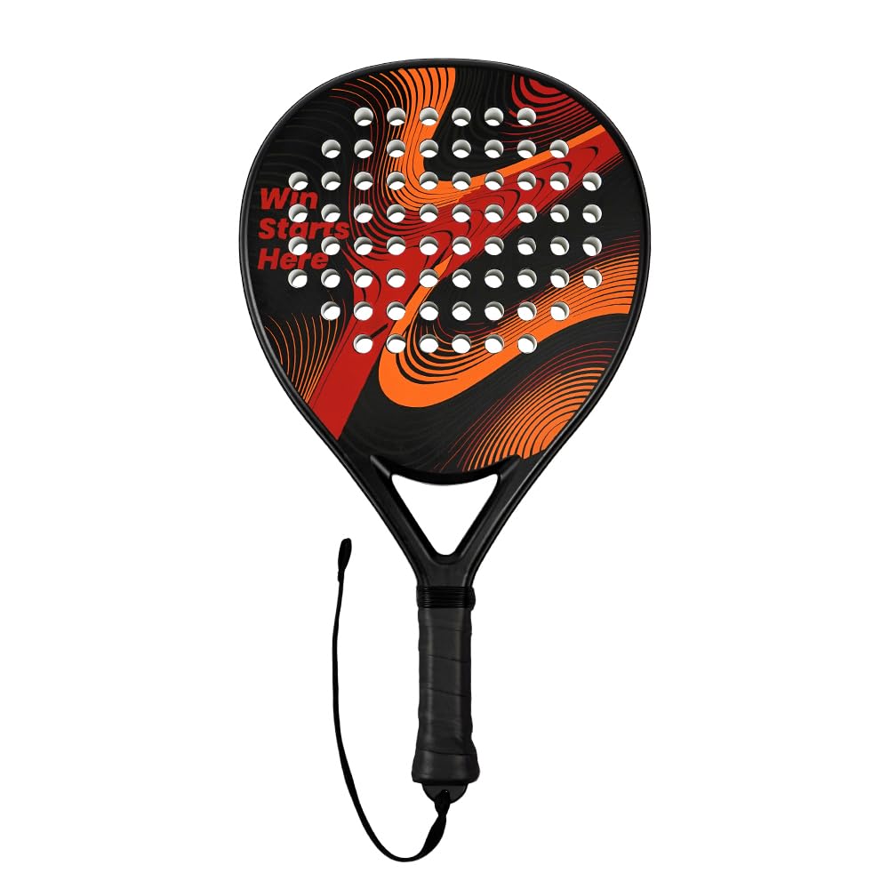 Racchetta da padel – miscela in fibra di carbonio con nucleo in schiuma EVA Memory Flex, racchetta singola + presa extra, 340 g