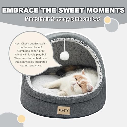 Image of Cute Cat Beds for Indoor Cats, Cat Cave Bed for Kittens,Large Cat Cave