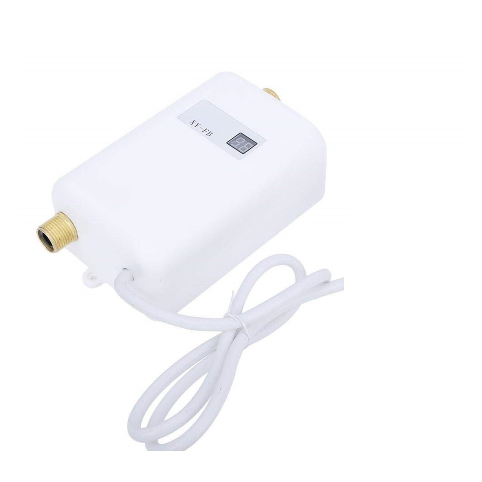 3800W Bezzbiornikowy Elektryczny Podgrzewacz Wody Łazienka Kuchnia Natychmiastowy Podgrzewacz Wody Wyświetlacz Temperatury Ogrzewanie Prysznic Uniwersalny Kompaktowy i trwały(Golden)