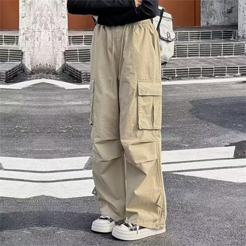 Pantalon cargo pour filles coupe ample avec taille réglable anti-compression - 3