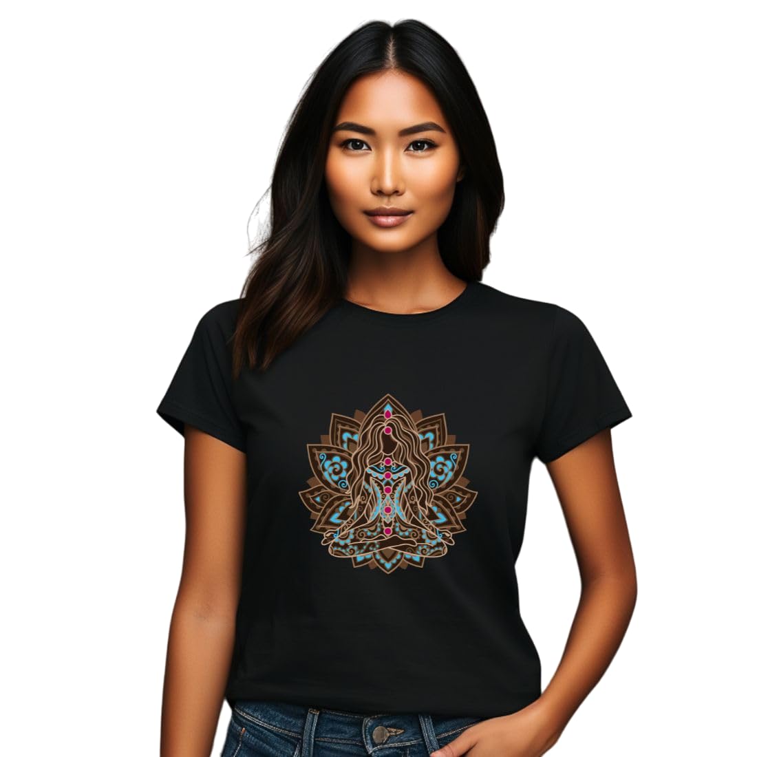 Meditating Girl Yoga T-Shirt|Embrace Your Zen|