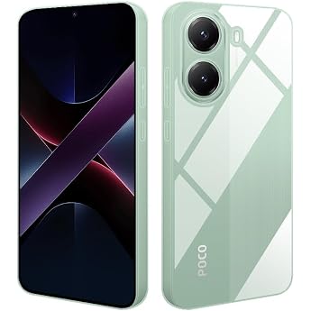 HSP Case for Xiaomi Poco X7 Pro 5G Dust-Resistant Mobile Phone Case Premium TPU Silicone Case Protective Case Scratch-Resistant Shockproof Drop Protection Camera Protection Screen Protector Exactly Transparent Transparent