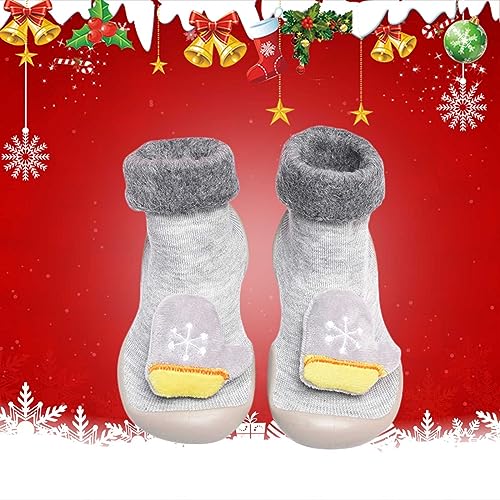 Christmas Toddler Socks and Shoes Cartoon Pattern Baby Girls Boys Shoes and Socks for 0 to 3 Years Toddler Play Shoes3