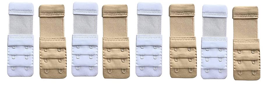 � Bra Hook Extender-2 Hook - 3 Rows (with Extra Elastic) Save Your Bra Increase WHITE,CREAM SET COLOR-image-39