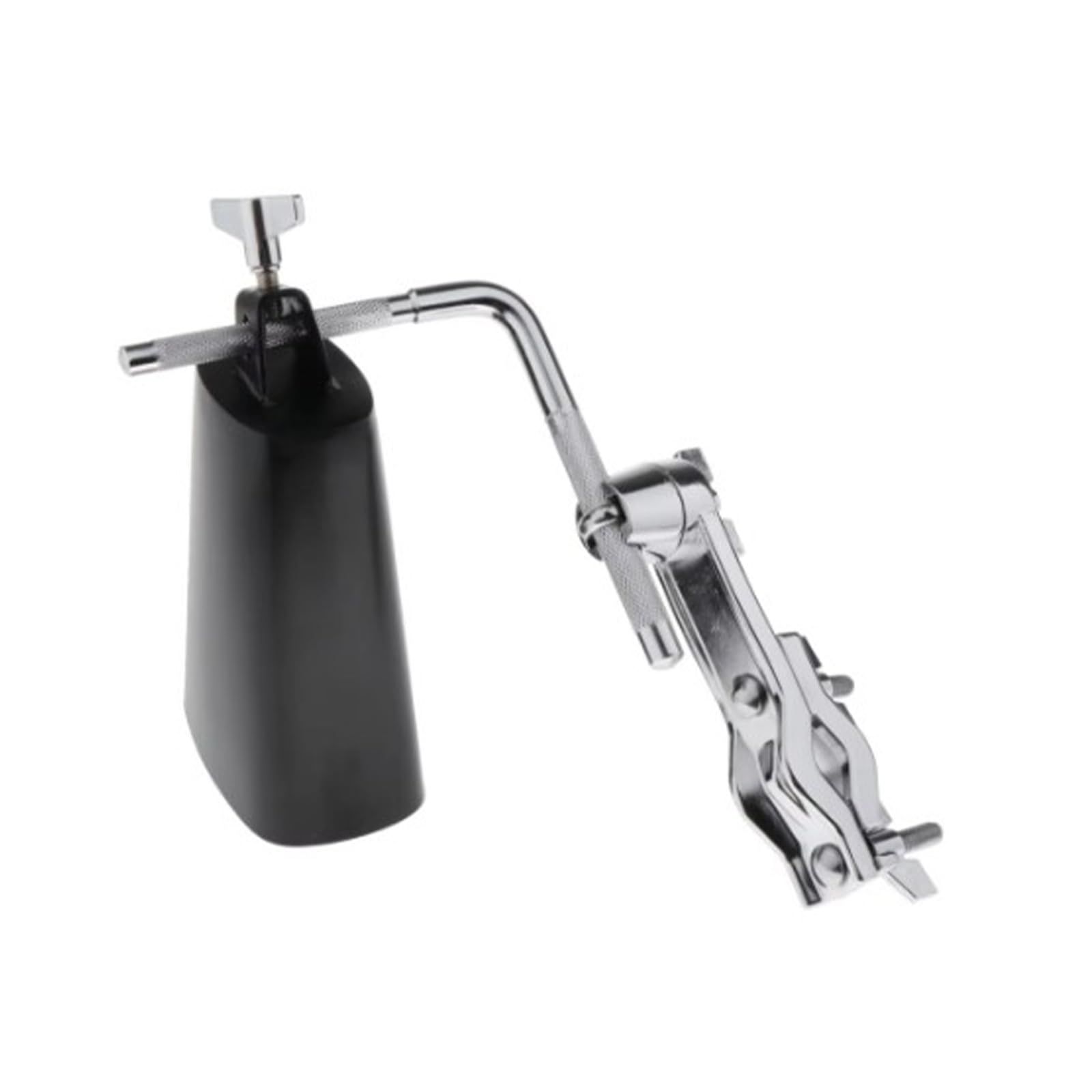 Verstellbare Metall-Cowbell-Klemme, L-Rod Percussion-Halterung, Cowbell-Halterung, Clip mit Trommel-Hardware, Schlagzeug-Zubehör