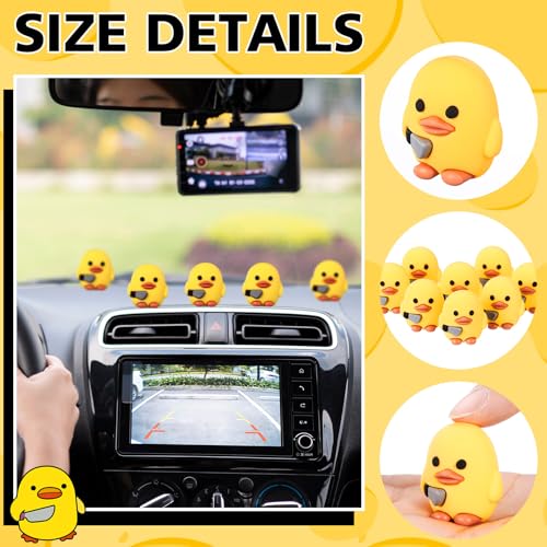 Image of Gejoy 50 Pcs Mini Rubber Ducks Holding Knife Cute Small Rubber Ducks Funny Evil Car Dashboard Ornaments Assorted Figurines Bulk for DIY Crafts Birthday Gifts Holiday Party Favors