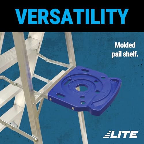 LITE 6-foot Aluminium Step Ladder with tool tray, 250-Pound Load Capacity, Type I, LP-2111-06 - Thumbnail 3