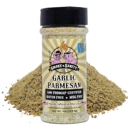 Smoke N Sanity Garlic Parmesan, Low Fodmap, 4.0 Oz Shaker