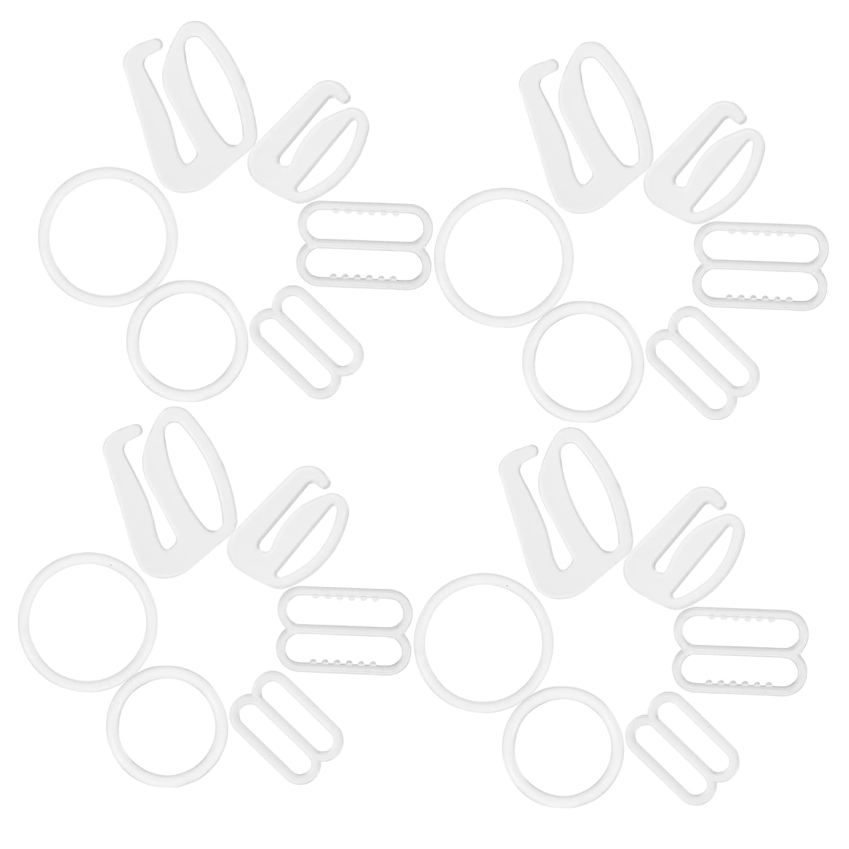 Hohopeti Daily Use Bra Adjuster Shoulder Strap Adjustment Buckle 240pcs Bra Hooks Replacement for Women Portable