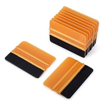 Rizzo Vinyl Car Wrapping Squeegee 4 inch Tool Kit- Orange