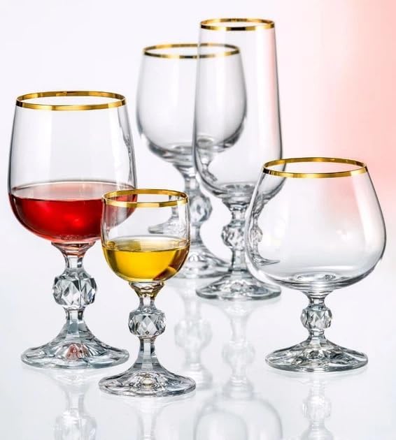 Set de 24 Piezas Crystalex Bohemia Claudia Golden Celebration miniatura 9