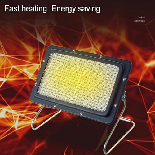 MObyat Gasheizung, Heizung, Erdgas, Entlüftungslos, Infrarot-Plaque-Heizung, Hochwertige Keramik-Brennplatte/hohe Temperaturbeständigkeit Von 800–900 °, Für Outdoor-Camping – Bild 4