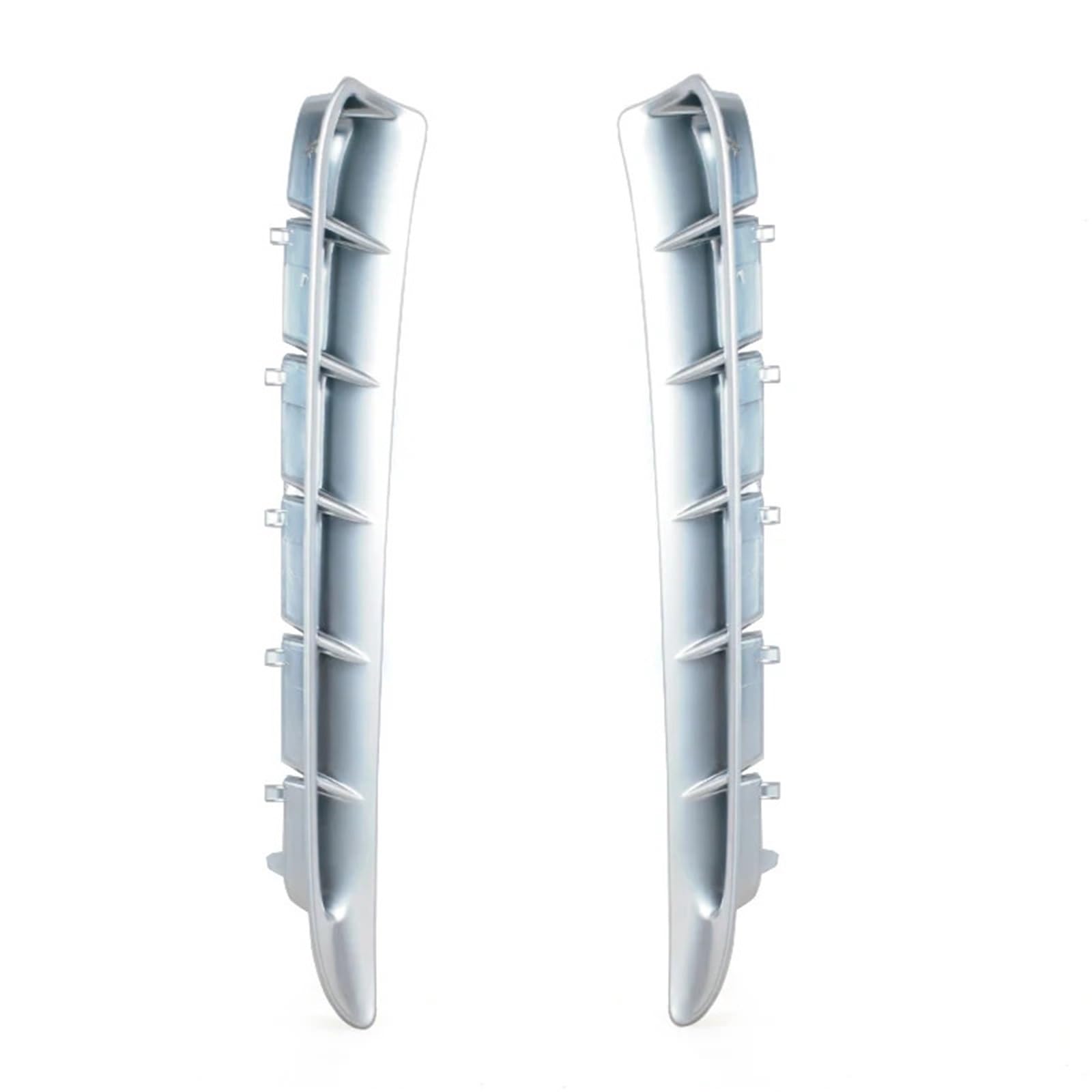 Skrzydło naklejka wykończeniowa Błotnik drzwi przednich boczny wylot nawiewu osłona grilla listwa wykończeniowa srebrna pasuje do Panamera 2010-2016(Silver one pair)