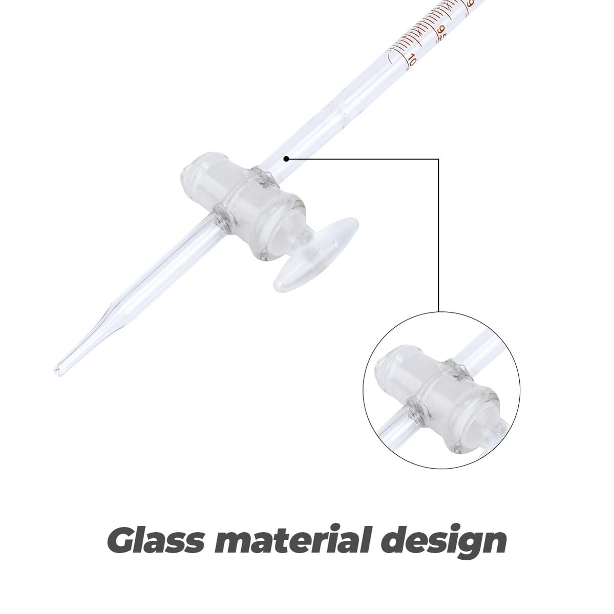 Healvian Tube Gradué En Verre Résistant Aux Acides Et à La Chaleur Pour Laboratoire Scolaire Outil Durci Pour Travaux Pratiques De Chimie Collège