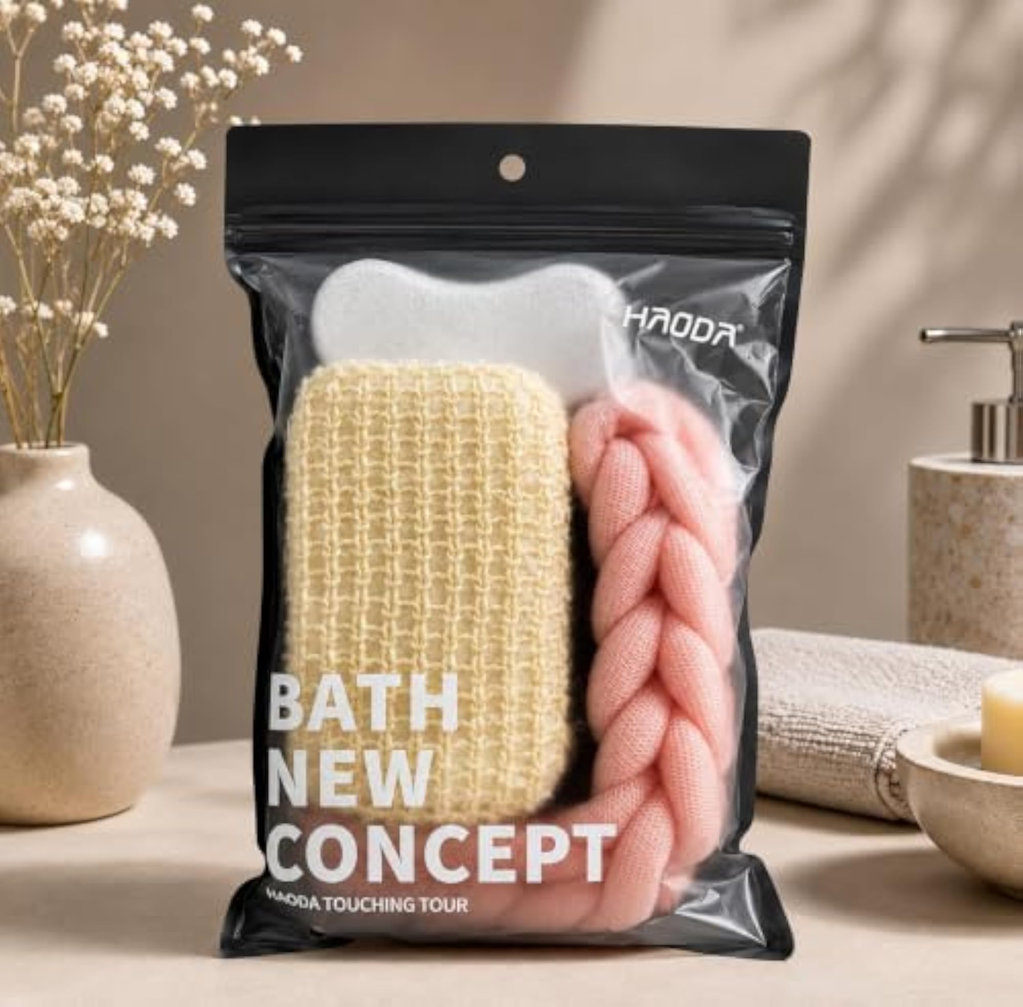 3 in 1 Shower Accessories Set for Deep Cleansing