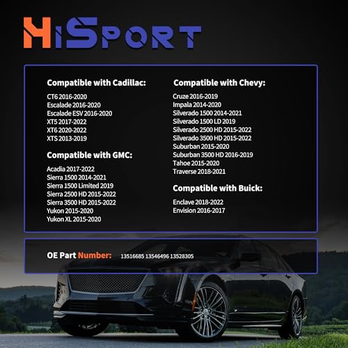 Image of HiSport 13516685 Door Latch Lock Actuator Front Right Passenger Side - Compatible with Buick Enclave Cadillac CT6 ESV XT5 XT6 XTS Chevy Cruze Impala Tahoe Traverse GMC Acadia Yukon XL 2013-2022