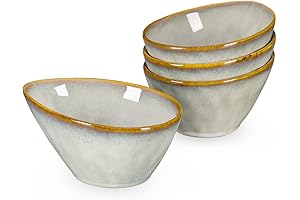 Henten Home Ceramic Soup Bowls - The Perfect Angled Salad Bowls