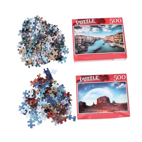 Rompecabezas para adultos de corte preciso WOONEKY con 2 sets de color exacto