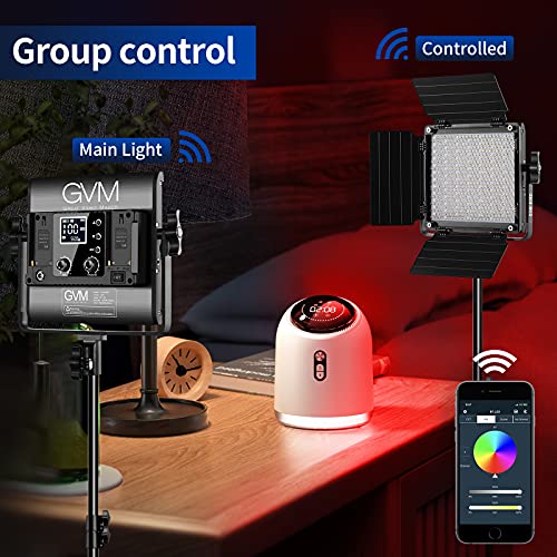 Image of GVM RGB Video Lighting, 360 Full Color Led Video Light with APP Control, 3 Packs 850D Photography Lighting Kit CRI 97, YouTube, Aluminum Alloy Shell