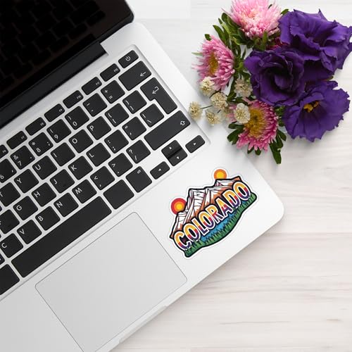 Image of Colorado State Sticker - USA States Vinyl Decal 5 Inch, Waterproof Colorado Map Sticker for Car Bumper, Laptop, Truck, Wall