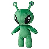 OSOCU 13.5in Adorable Green Alien Plush Toy | Ultra-Soft Stuffed Figure | Great for Home & Room Decoration | Ideal Birthday/Halloween for All Genders | a Must-Have for Sci-Fi Lovers