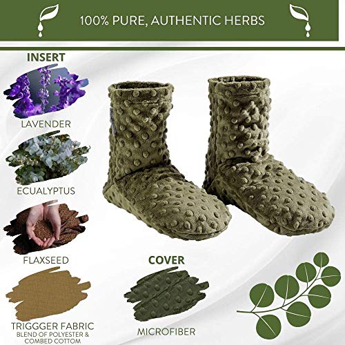 Sonoma Lavender Spa Booties, Microwavable Heated Slippers, Luxury Herbal Booties, Herbal Aromatherapy Foot Warmer4