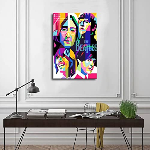 Poster sur toile The Beatles Art – Décoration murale – Pour salon, chambre à coucher – Cadre : 30 x 45 cm - Les Beatles, Paul McCartney, John Lennon, RIngo Starr, George Harrison Poster sur toile The Beatles Art - Décoration murale - Pour salon, chambre à coucher - Cadre : 30 x 45 cm – Image 4
