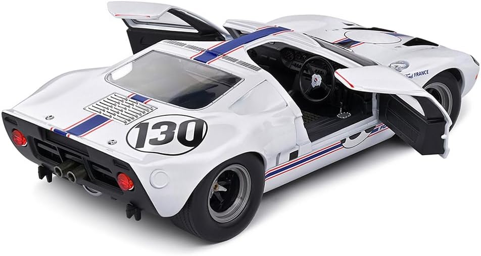 Solido 1:18 Scale Ford GT40 MK1 White Targa Florio 1967 Diecast Model Car S1803009