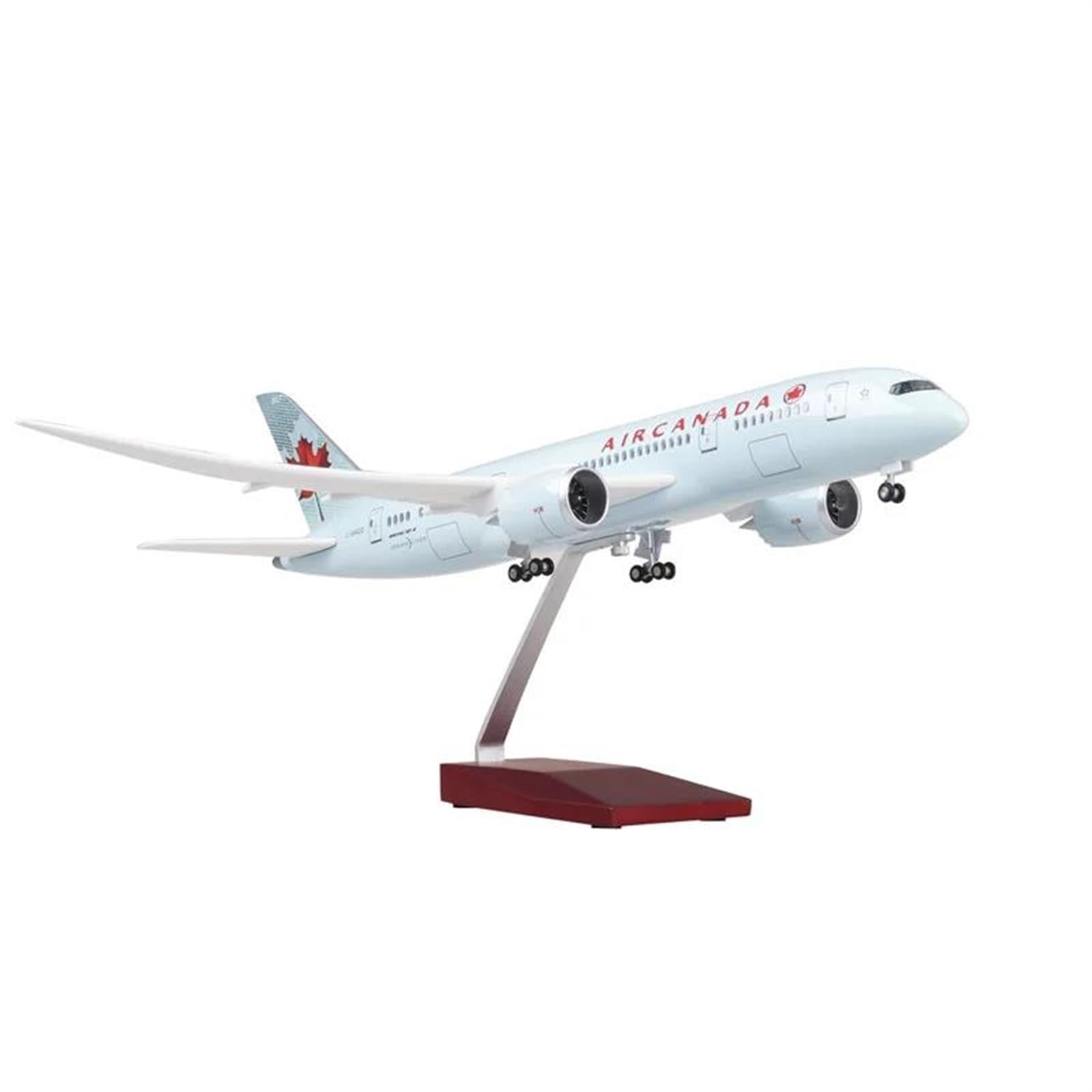 Modelo Diésel A Escala 1/130 para Avión De Resina Boeing B787 De Air Canada con Pantalla De Colección Estática De Luces(No Light)
