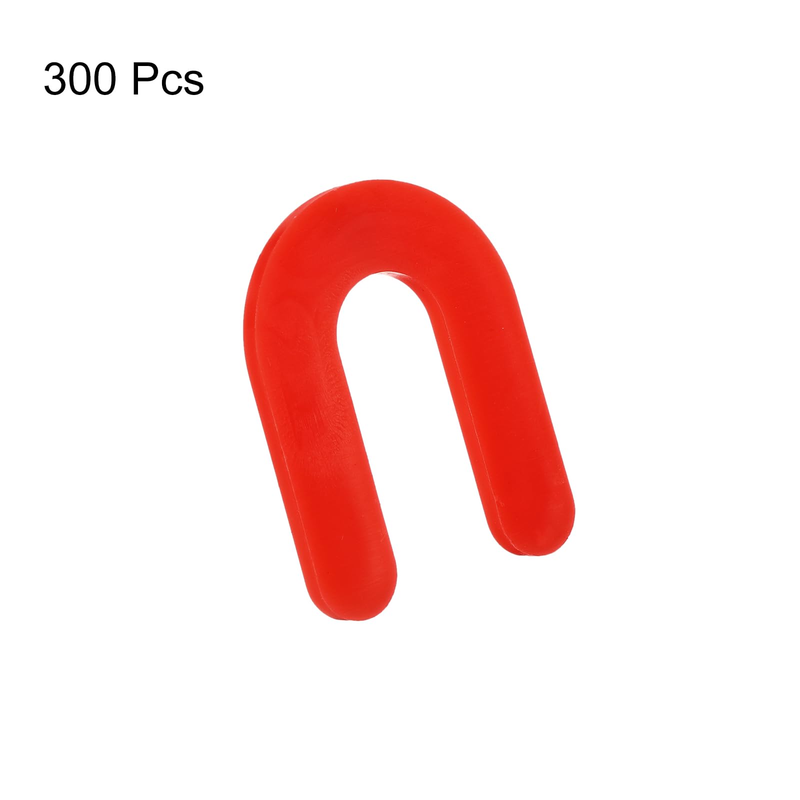 QUARKZMAN 300 Pièces Entretoise de Cales en Fer À Cheval pour Carrelage de Sol et Mur, Espacement de 3 mm (1/8 Pouce), en Plastique Rouge