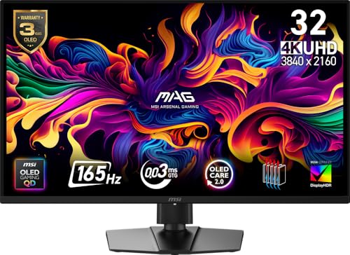 【Amazon.co.jp限定】 MSI QD-有機EL ゲーミングモニター MAG 322UP QD-OLED E16 31.5インチ/4K UHD/QD-OLEDパネル/165Hz/0.03ms(GTG)/ハードウェアブルーライトカット/DisplayHDR True Black 400/AIビジョン/HDMI2.1/DP 1.4a/USB Type-C/高さ調整/メーカー3年保証 【Amazon.co.jp限定】 MSI QD-有機EL ゲーミングモニター MAG 322UP QD-OLED E16 31.5インチ/4K UHD/QD-OLEDパネル/165Hz/0.03ms(GTG)/ハードウェアブルーライトカット/DisplayHDR True Black 400/AIビジョン/HDMI2.1/DP 1.4a/USB Type-C/高さ調整/メーカー3年保証
