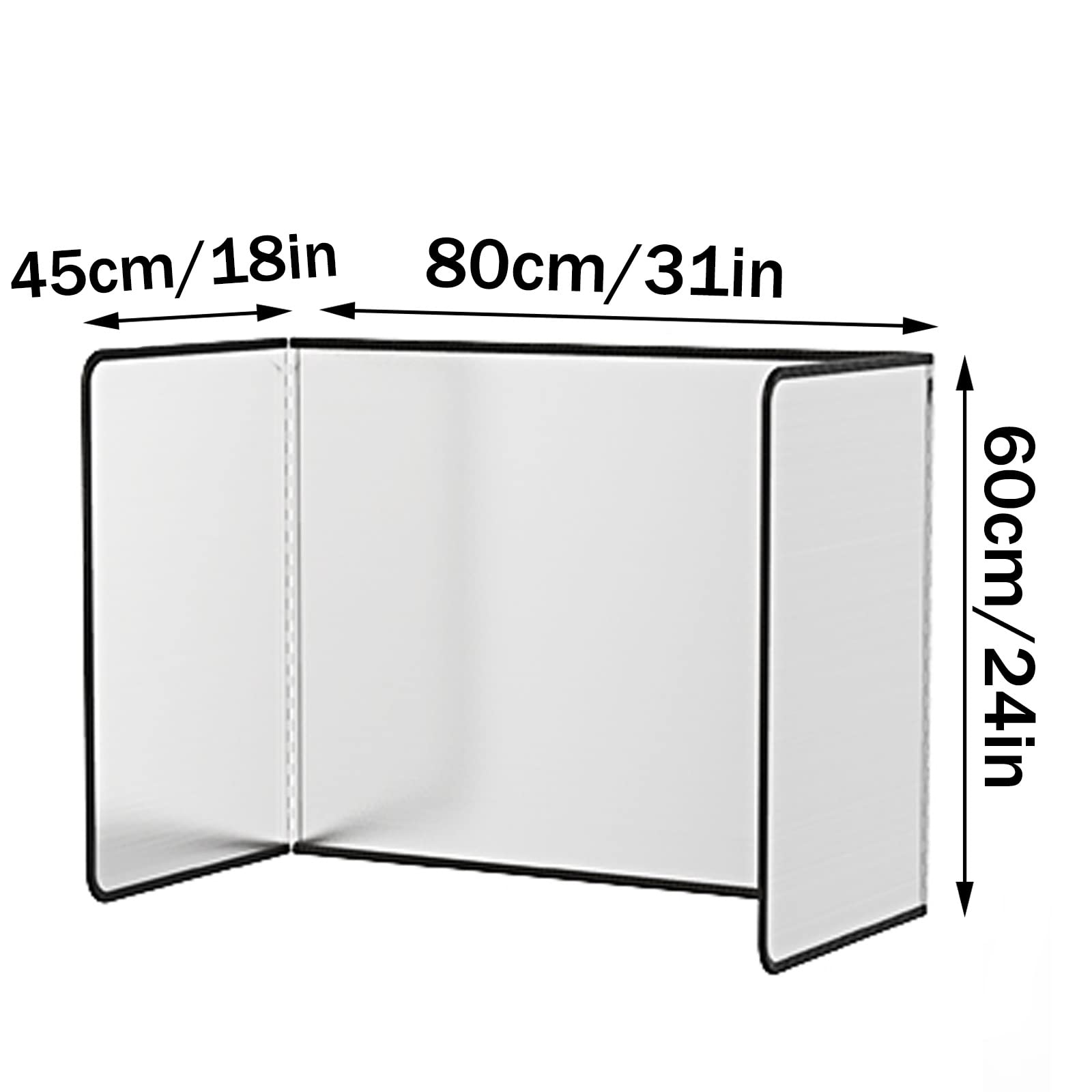 Cubre Salpicaduras De Sartén, 3 Lados Protector Contra Salpicaduras, Protección Contra Salpicaduras Plegable,Placa Antisalpicaduras De Acero Inoxidable Protector Salpicaduras Cocina(60x80x45cm)