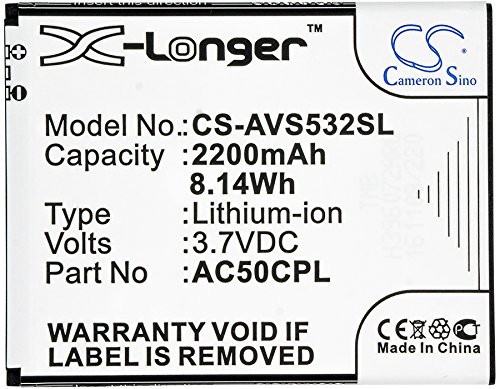 CS-AVS532SL Baterías 2200mAh Compatible con [Archos] 50c Platinum