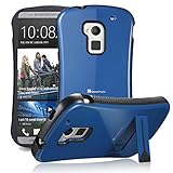 HTC One Max / T6 Stand Case, GreatShield Guardian Hybrid Snap On Case Back Cover with Kickstand for HTC One Max / T6 (Blue/Black)