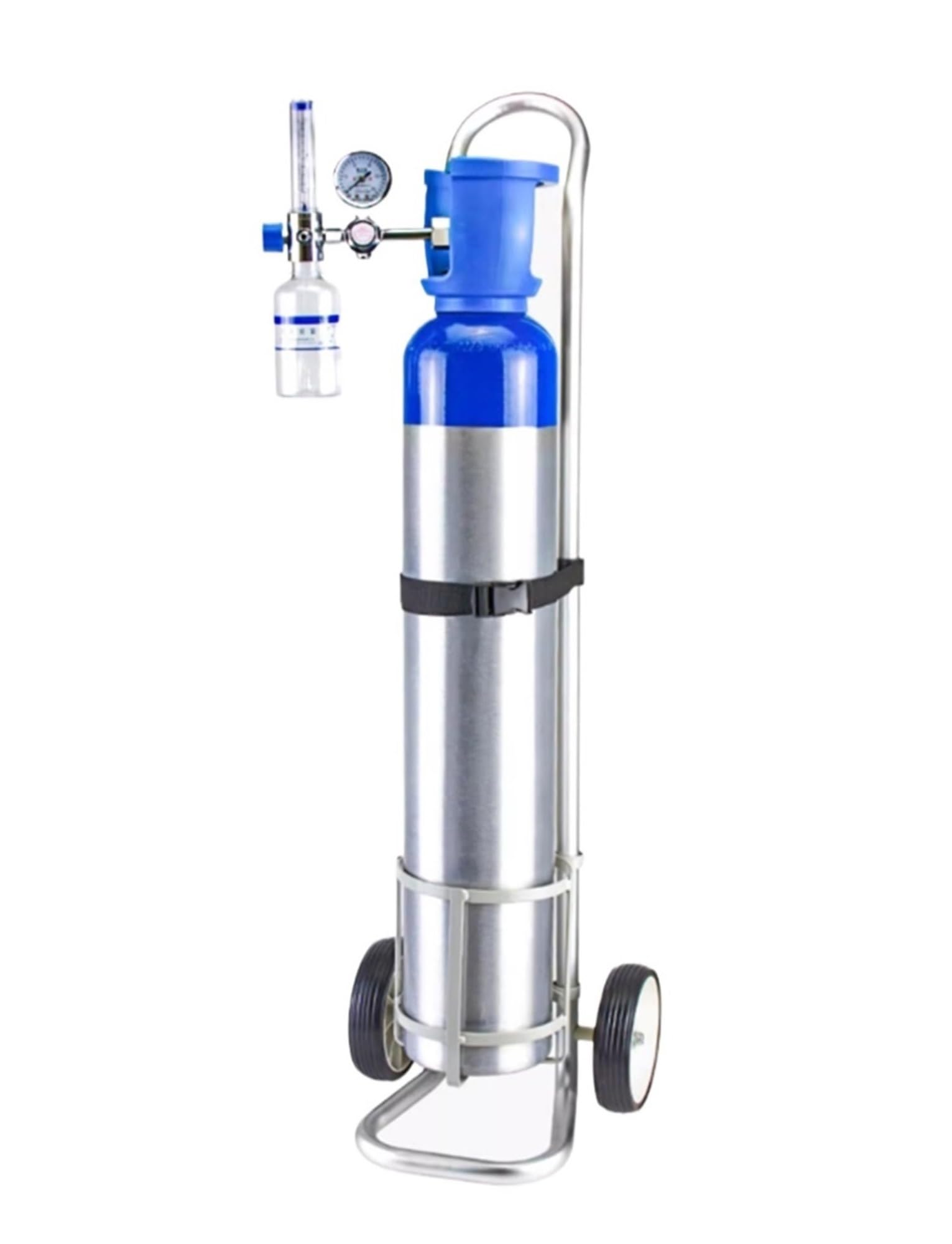 Carro para Cilindros de Acero, Estante de Almacenamiento de Gas, Tanques de pie, Carro para Cilindros de Altura Ajustable, Soporte para Tanques de oxígeno, Estante portátil para Tanques de c