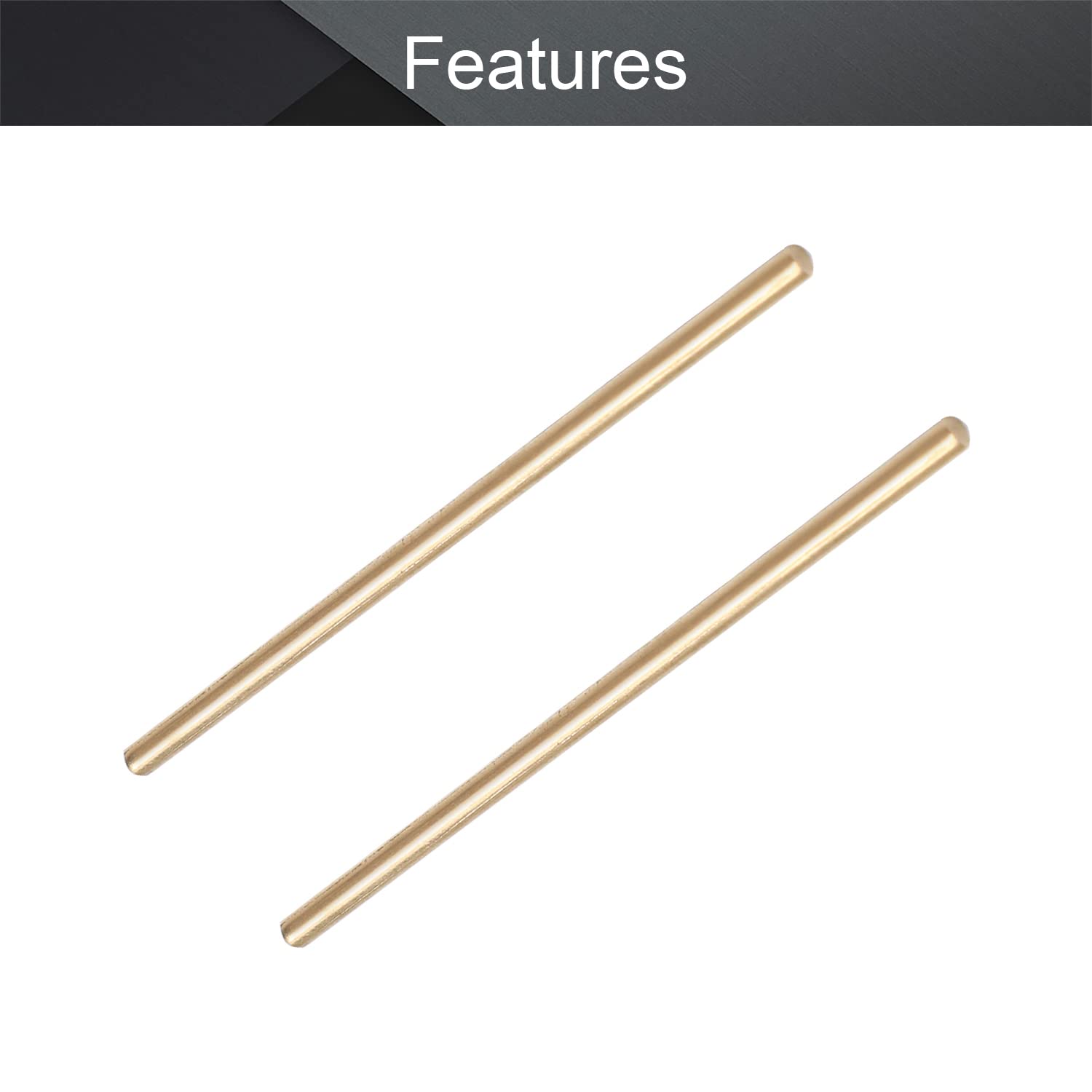 10pcs Brass Round Rods - 170mm X 3mm Solid Lathe Bar Stock For DIY Crafts